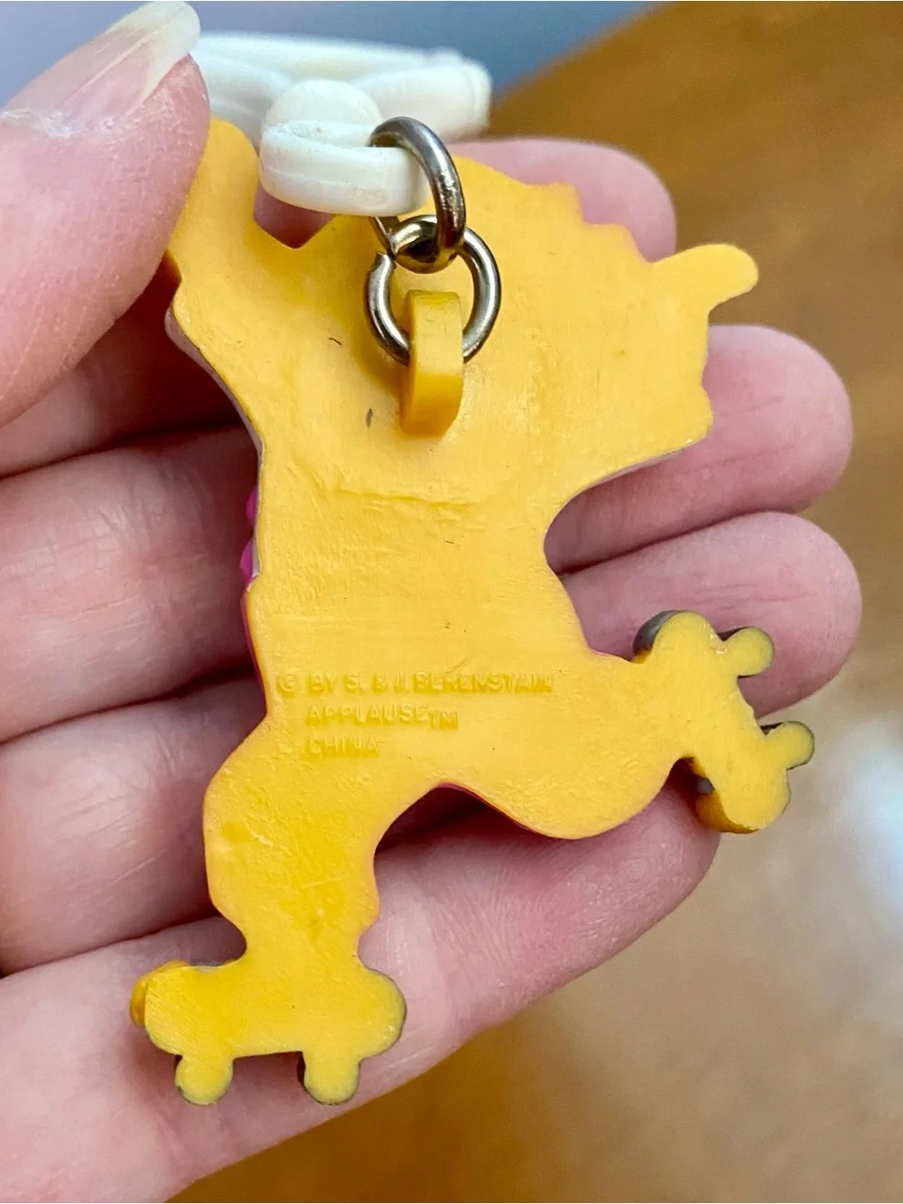 Vintage 80s Berenstain Bears Keychain Lot of 4 Papa Mama Brother Sister PVC Clip